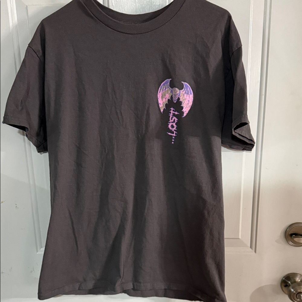 Lost Dark Gray Tee with Purple Graphic